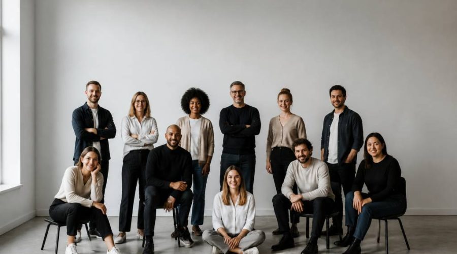 Photo de groupe originale pour valoriser l’image de votre entreprise