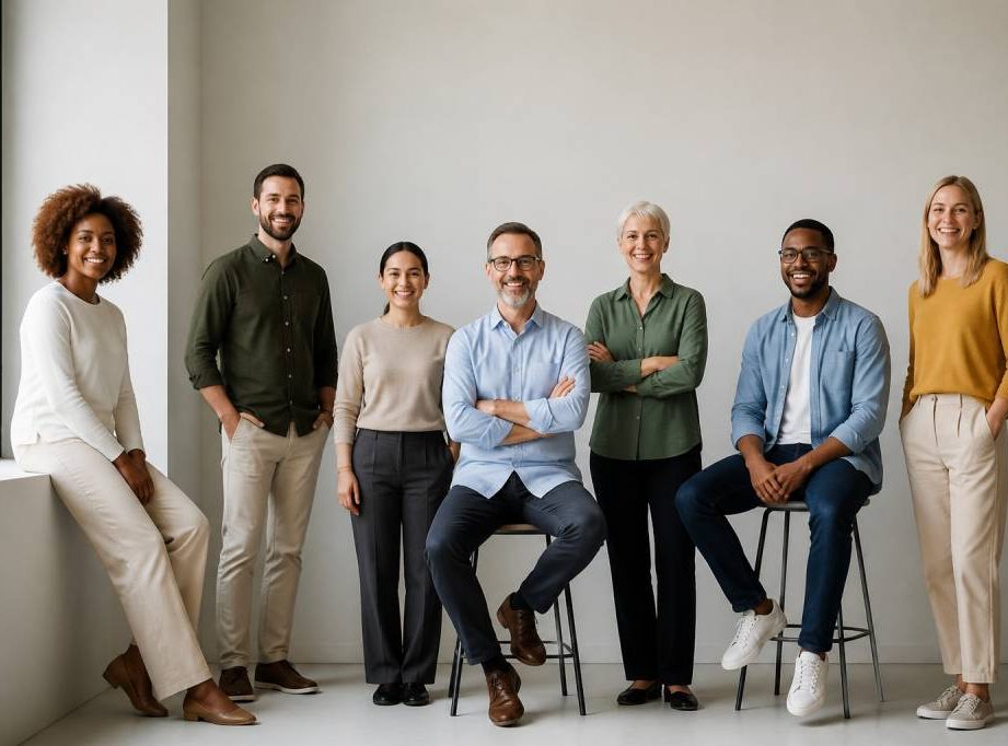 Photo d'equipe originale pour dynamiser la communication d'entreprise