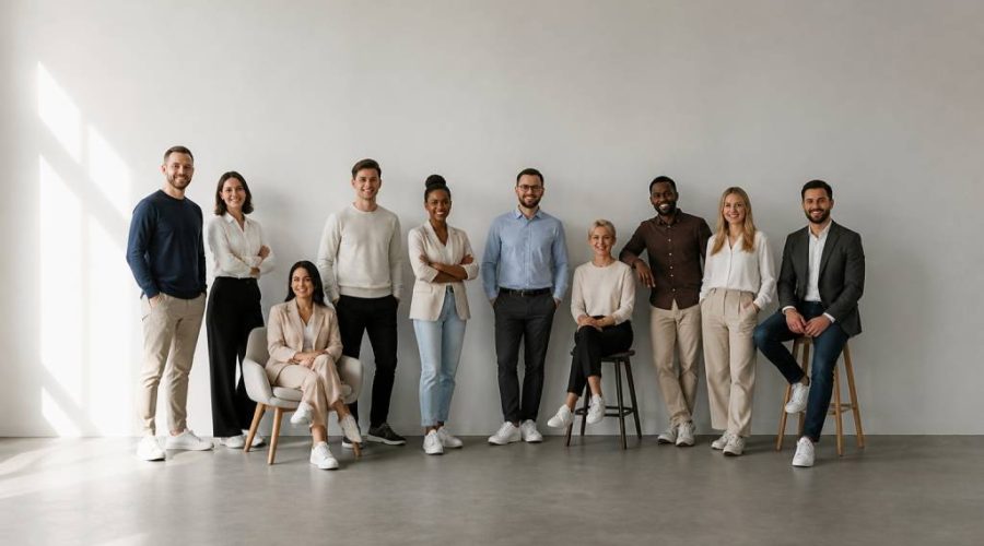 Photos de groupe originale pour une communication d’entreprise efficace